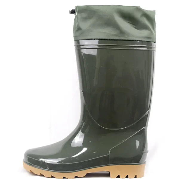 Knee height Lightweight waterproof Army Green men Rubber muck Rain Boots