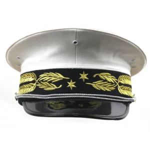 Uniform Accessories Officer Cap With Embroidery Peak