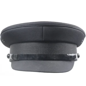 high quality customized wool Visor Hat officer cap