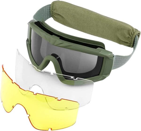 Anti fog military safety googles for hunting cycling3 in 1