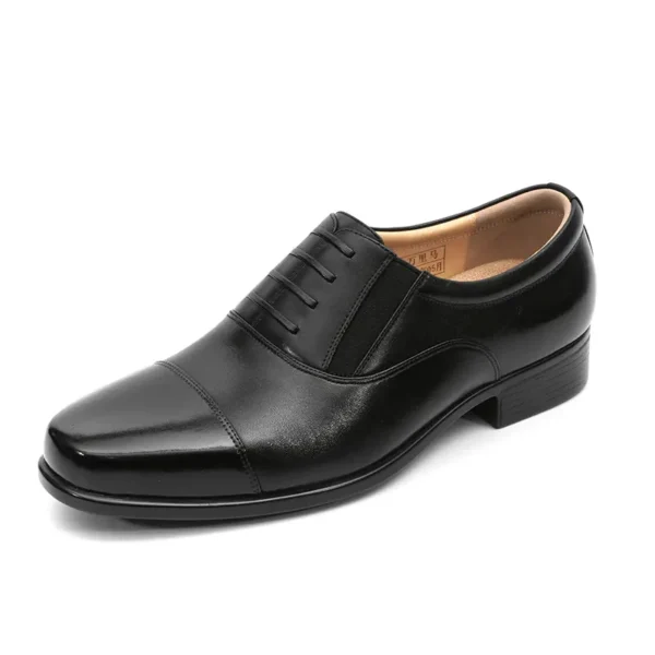 Fashionable Good Quality Business Formal Work Boots Shine Leather Black Safety Officer Shoes